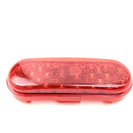 Truck-Lite LED, Red, Oval, 26 Diode, Stop/Turn/Tail, Fit 'N Forget S.S.0, 12V 60250R3